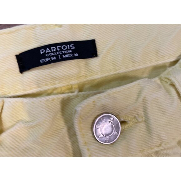 Parfois Womens Yellow Denim Jeans Size M  Boho Casual Relaxed - Picture 3 of 6